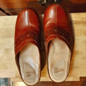 Dansko brown mules